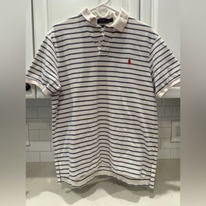 Ralph Lauren Navy and White Striped Polo